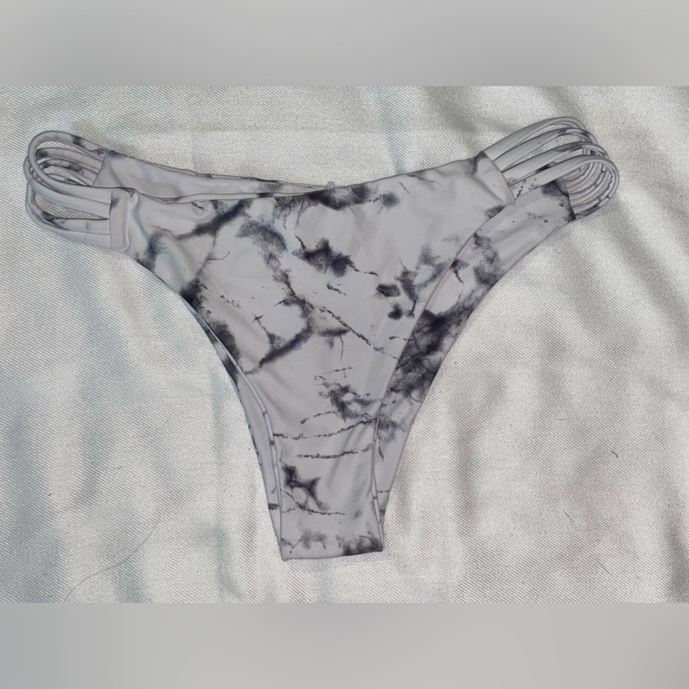 S/XS B&W Marble Bikini Bottoms